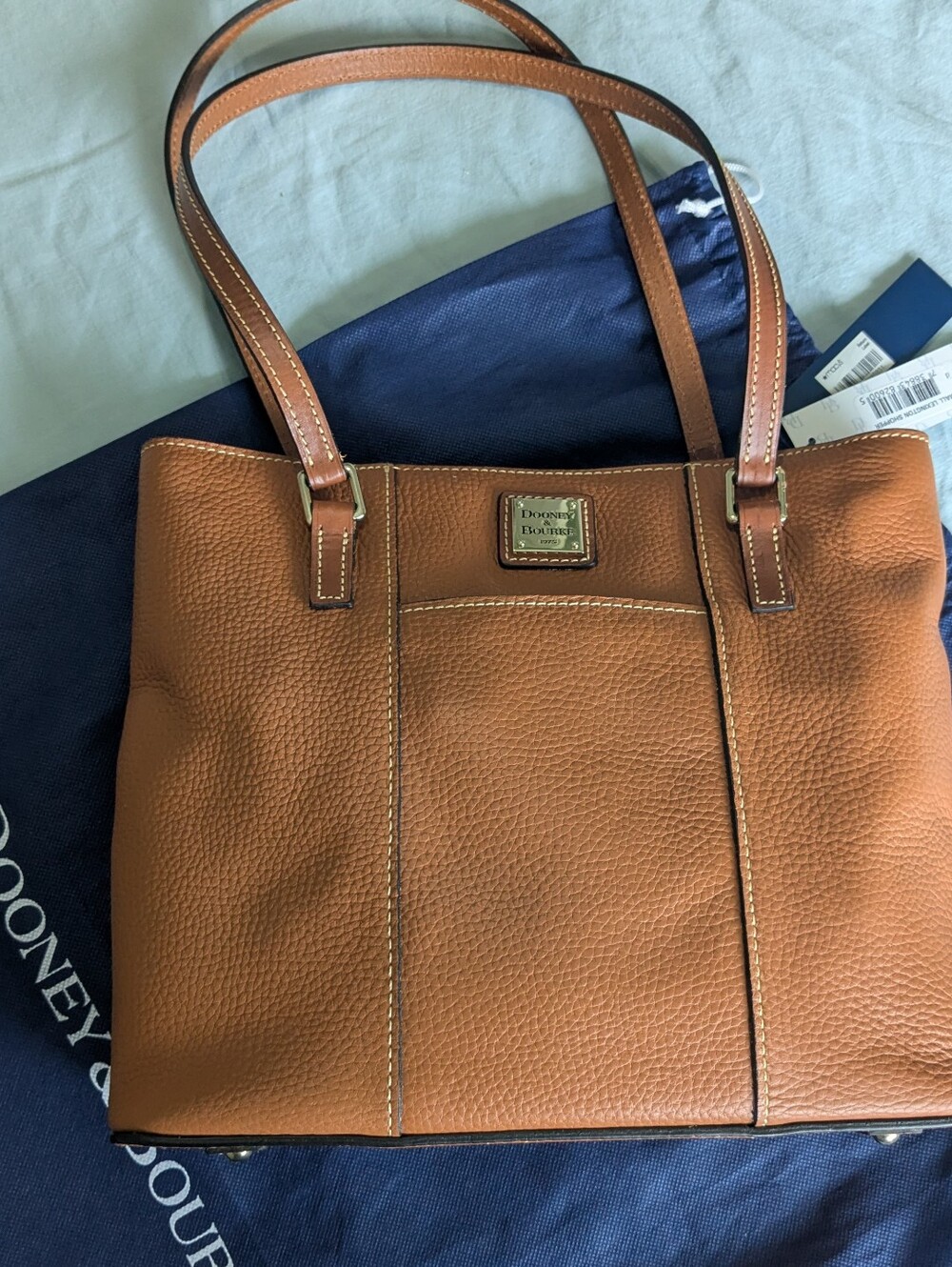 NEW, Dooney & Burke Small Lexington Shopper, Sable Brown, Cover Bag NWT - Picture 16 of 16